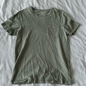 J Crew Garment-dyed slub cotton crewneck T-shirt (green)